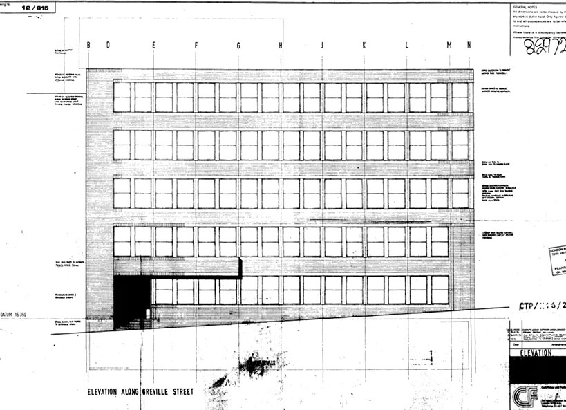 CARL FISHER AND PARTNERS, NORTH ELEVATION, 1976