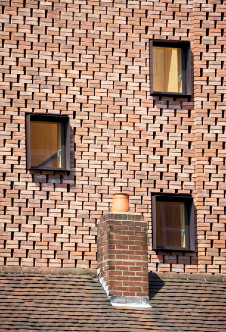 Brickwork and chimney on Barrets Grove